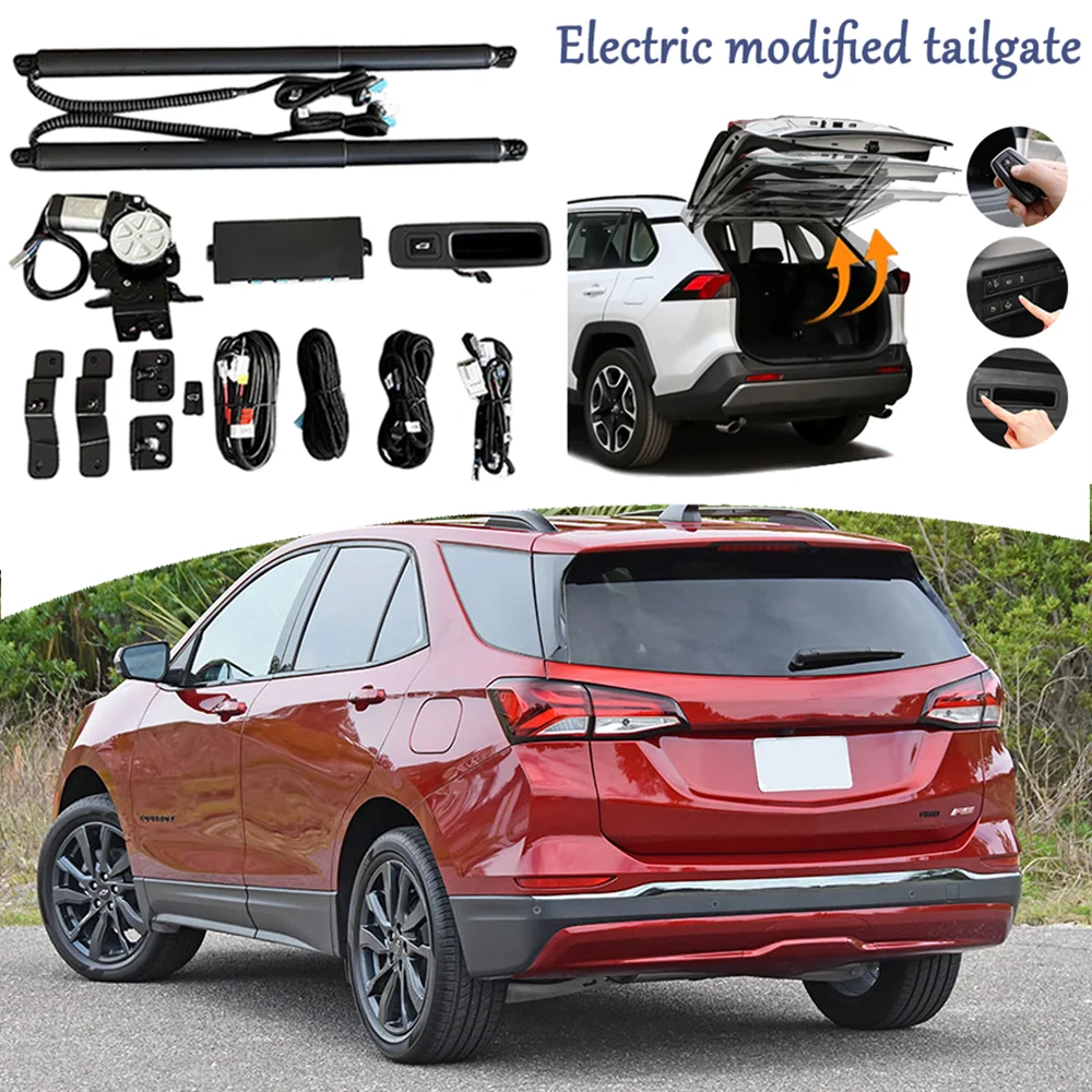 

Модернизированная система задней двери с электроприводом, подходит для Chevrolet Equinox 2018-2024, модифицированный комплект багажника, электрическая подъемная опора, пульт дистанционного управления для ног