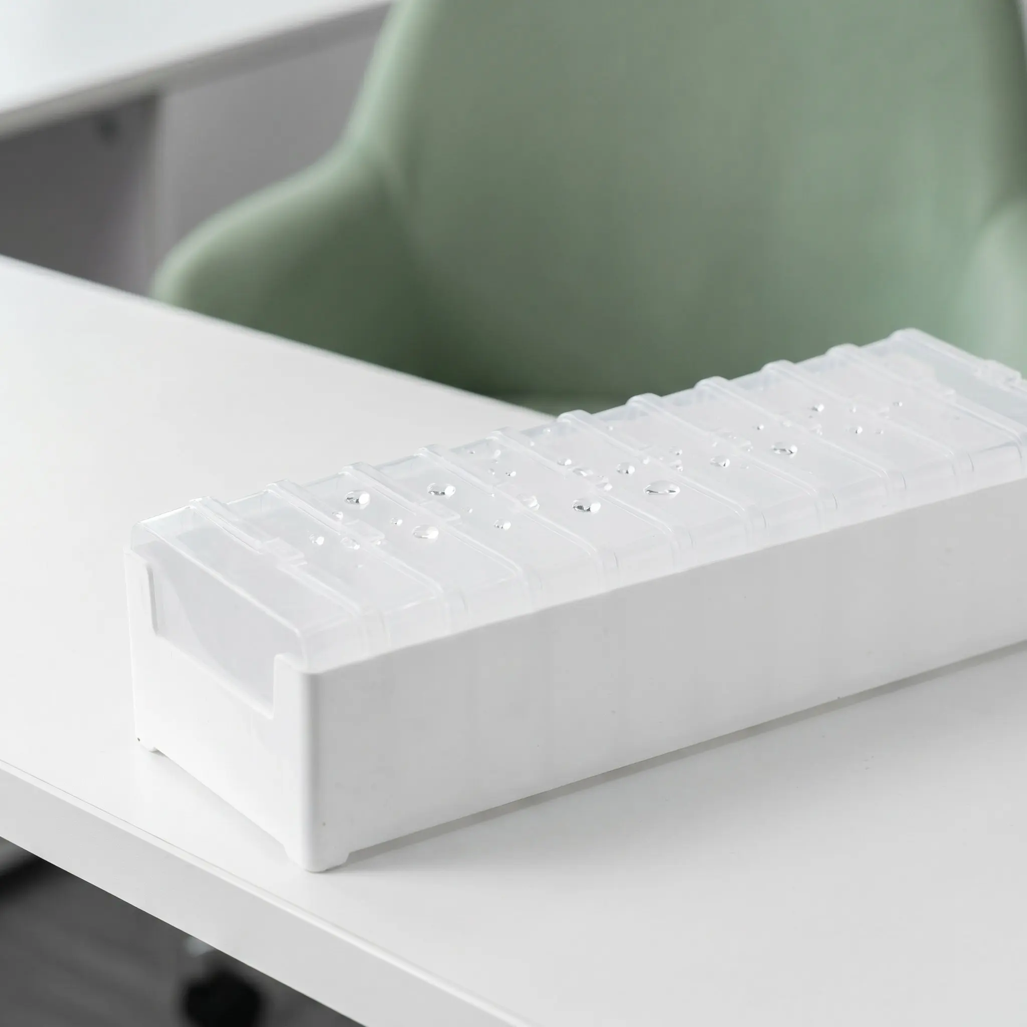 1Set Wire Organizer Box Transparent Cable Management Compartments Desk Drawer Organizer for Charging Cables USB Data