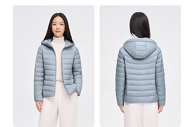BOSIDENG New 90% Down Jacket for Women Light Jacket Hooded Jacket
