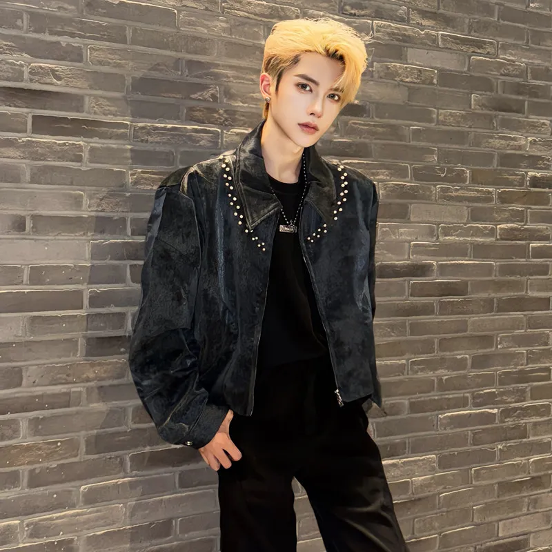 

Ретро-куртка из американской замши для мужчин, утепленная, в стиле стритстайл, высококачественная, для мотоциклистов, парная модель, осенняя мода