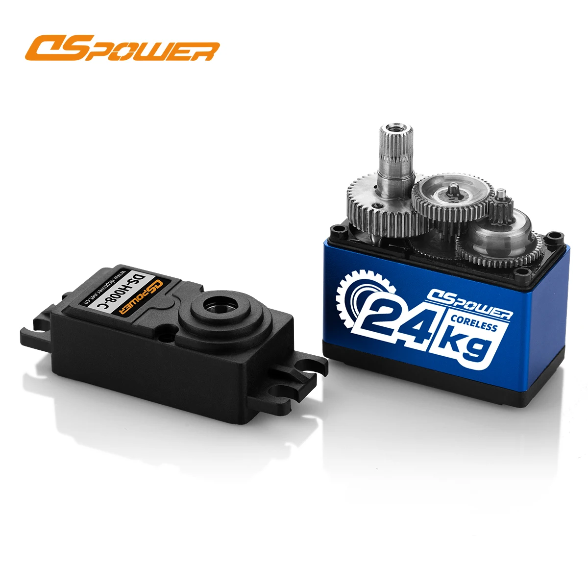 DSPOWER 20kg 24kg 30kg 180° 300° Waterproof Digital Servo Metal Gear Coreless Brushless for 1/8 1/10 RC Car Robot Boat Plane