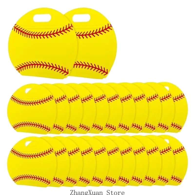 24 Stück Sportball-Thementasche, wasserdichte, durchsichtige Kunststoff-Geschenktüte für Kindergeburtstag, 3 x – Detail 5
