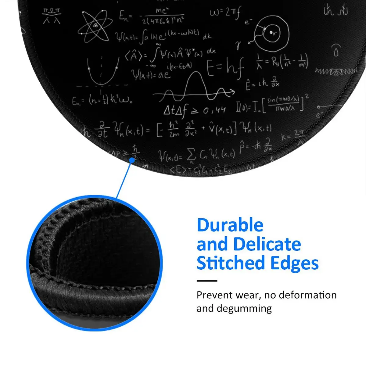 Funny Math Round Mouse Pad Quantum Physics Colorful Rubber Gaming Mousepad For Laptop PC MacBook Comfort Pattern Mouse Mats