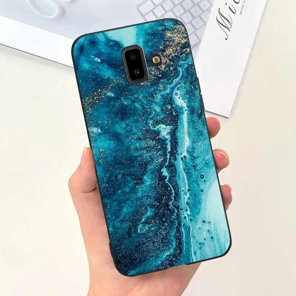 For Samsung Galaxy J4 J6 Plus 2018 Case Popular Flower Soft Silicone Phone Back Cover For Samsung J6Plus J4Plus J610F J415F Capa