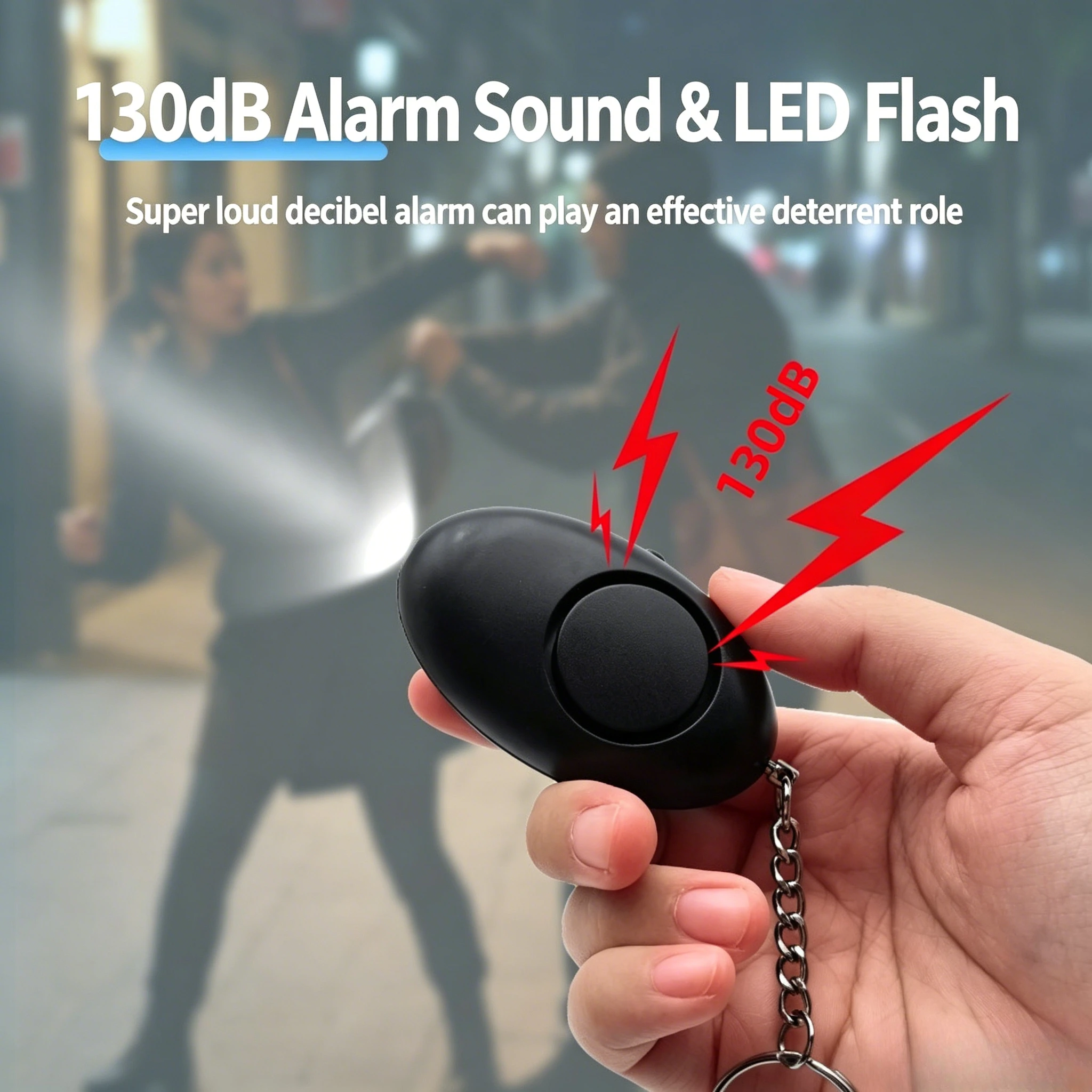 

Egg Shape Personal Self Defense Alarm, 120dB Loud Scream Security Alert Keychain for Women Girls Emergency Safety Protection