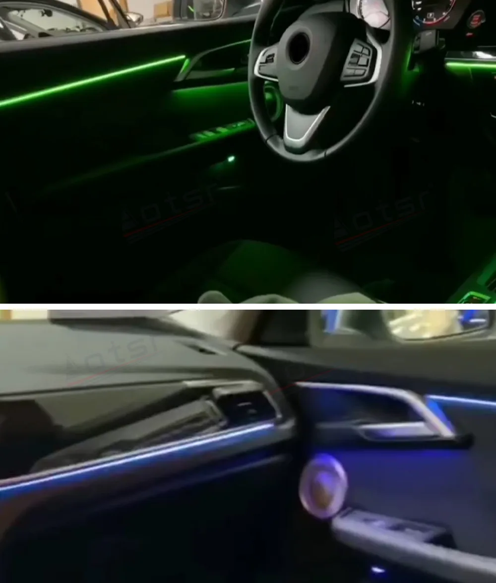 For BMW 1 Series 2016-2020 Car LED Colorful Atmosphere Lamp Strip Decorate Interior Door Ambient Light