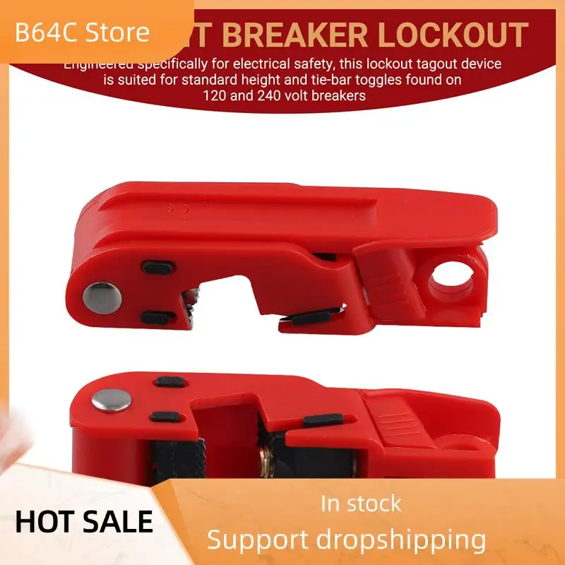 

B64C Красная блокировка выключателя электрической коробки, замок коробки выключателя Tagout для стандартных одинарных и двойных переключателей