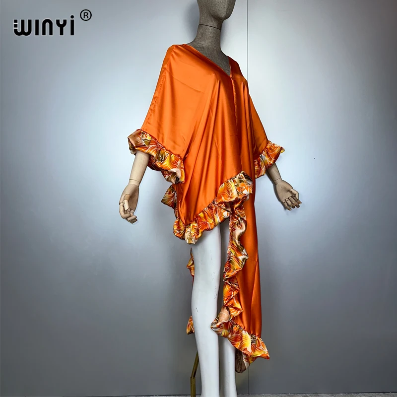 WINYI été boho robe robe irrégulière ample boho robe Maxi longue Femme robes vacances élégante robe de soirée abaya