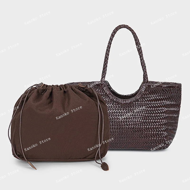 

genuine leather cowhide tote bags for women luxury designer handbag purses 2025 new in vintage handmade weave underarm shoulder