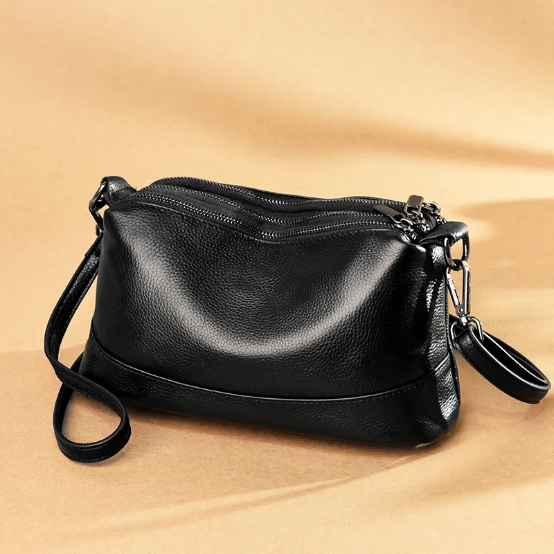 Single Genuine Shoulder Leather Bag New Fashionable Versatile Casual Handbag For Woman High-Quality Messenger Luxury Crossbody