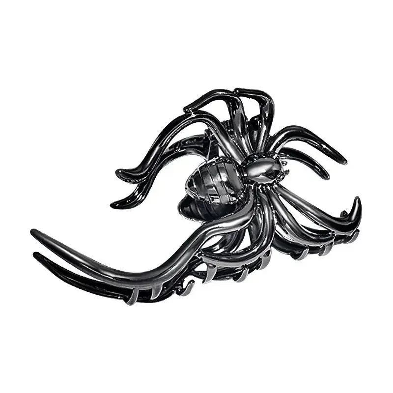 Ghost Hand Spider Grab Clip Pleated Premium Alloy Hair Grip Back Head Plate Hair Metal Shark Clip Wan Halloween Hair Accessories