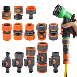 1/2'' 3/4'' 1''  Hose Quick Connecter & Watering Gun Rubber Coupling Pipe Adapter Irrigation System Coupler Shut Off Valve
