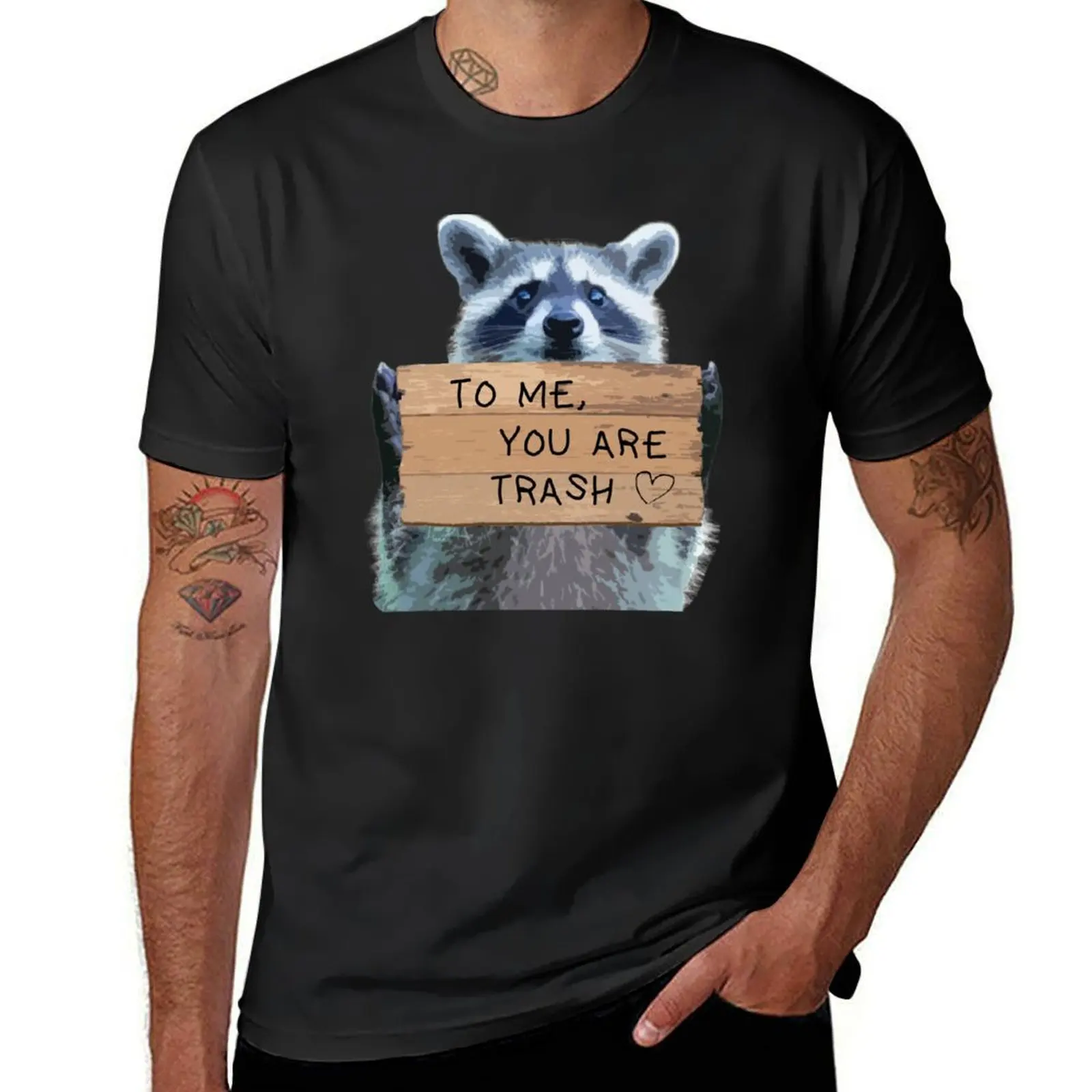 

Trash Panda Loves You T-Shirt sweat Short sleeve tee for a boy slim fit t shirts for men