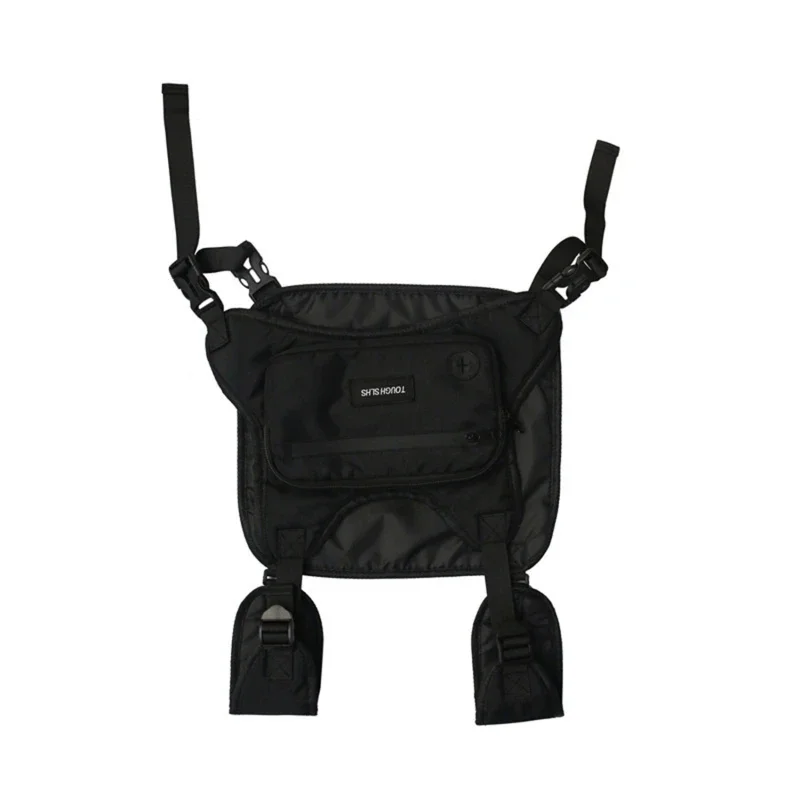 Tactical Vest Chest Bag Hip Hop Streetwear Fashion Large Capacity Functional Waist Bag Sports Casual Oxford Bag for Men Women