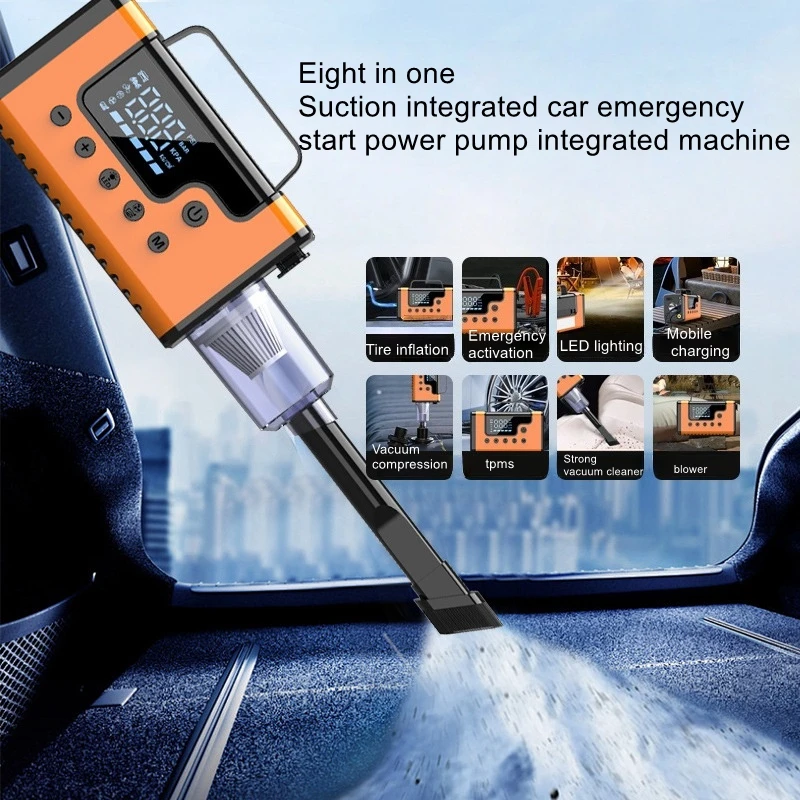 Car Emergency Starting Power 3-in-1 Car Inflatable Pump Vacuum Cleaner Portable Rescue Power Supply