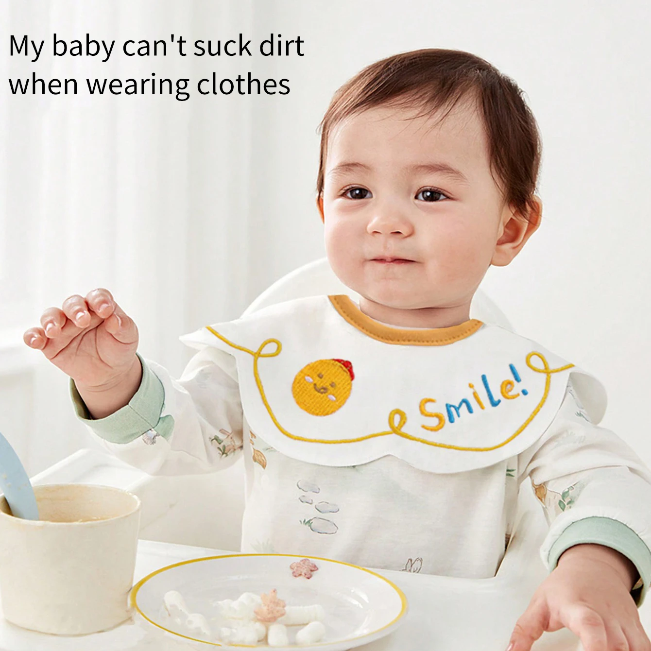 3Pcs Baby Crown Waterproof Saliva Bibs, 360 ° Rotatable Design - Specially Designed for Drooling Babies, Prevents Wetting of Clothes. Made of Pure Cotton with Exquisite Embroidery Craftsmanship. the Perfect Gift for Babies for Parties, Christmas, Thanksgiving, and New Year.