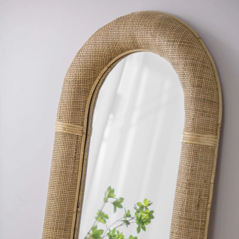 Modern Vintage Big Mirror Wavy Aesthetic Funky Create Design Frame Items Mirror Dressing Full Body Spiegel Wand Home Products 5