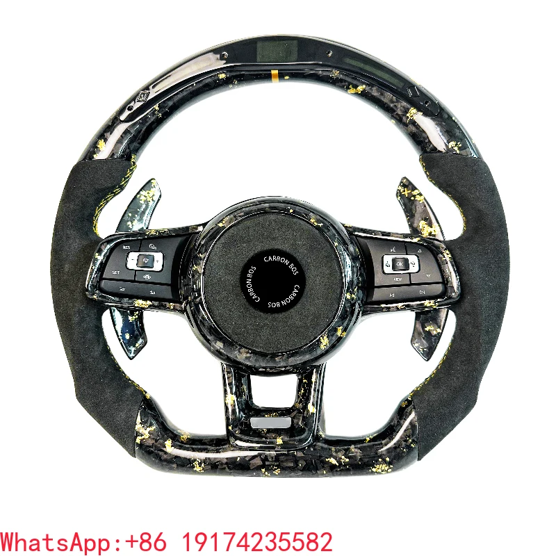 

ForFactory Customization for Polo Golf Passat MK7 Mk6 Old Model Upgrade Led alcantara Carbon Fiber Car Steering Whee