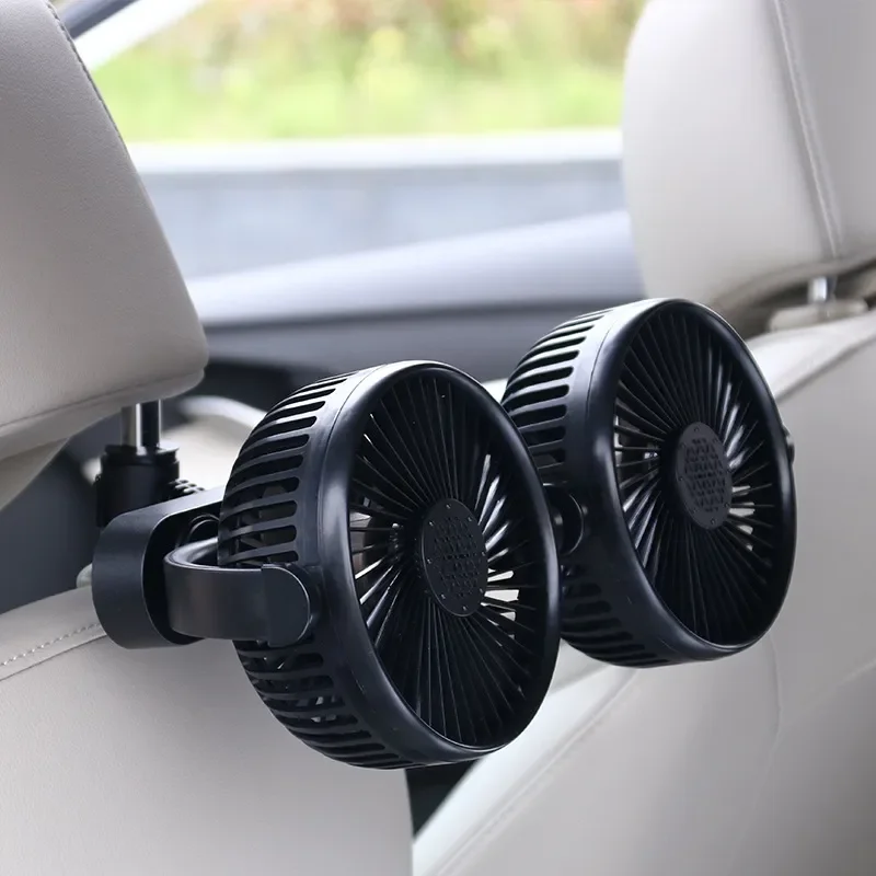 For Car Electric Fan 12V 24V USB Cooling Fan for Truck Van Excavator Interior Refrigeration Air Circulation Vehicle