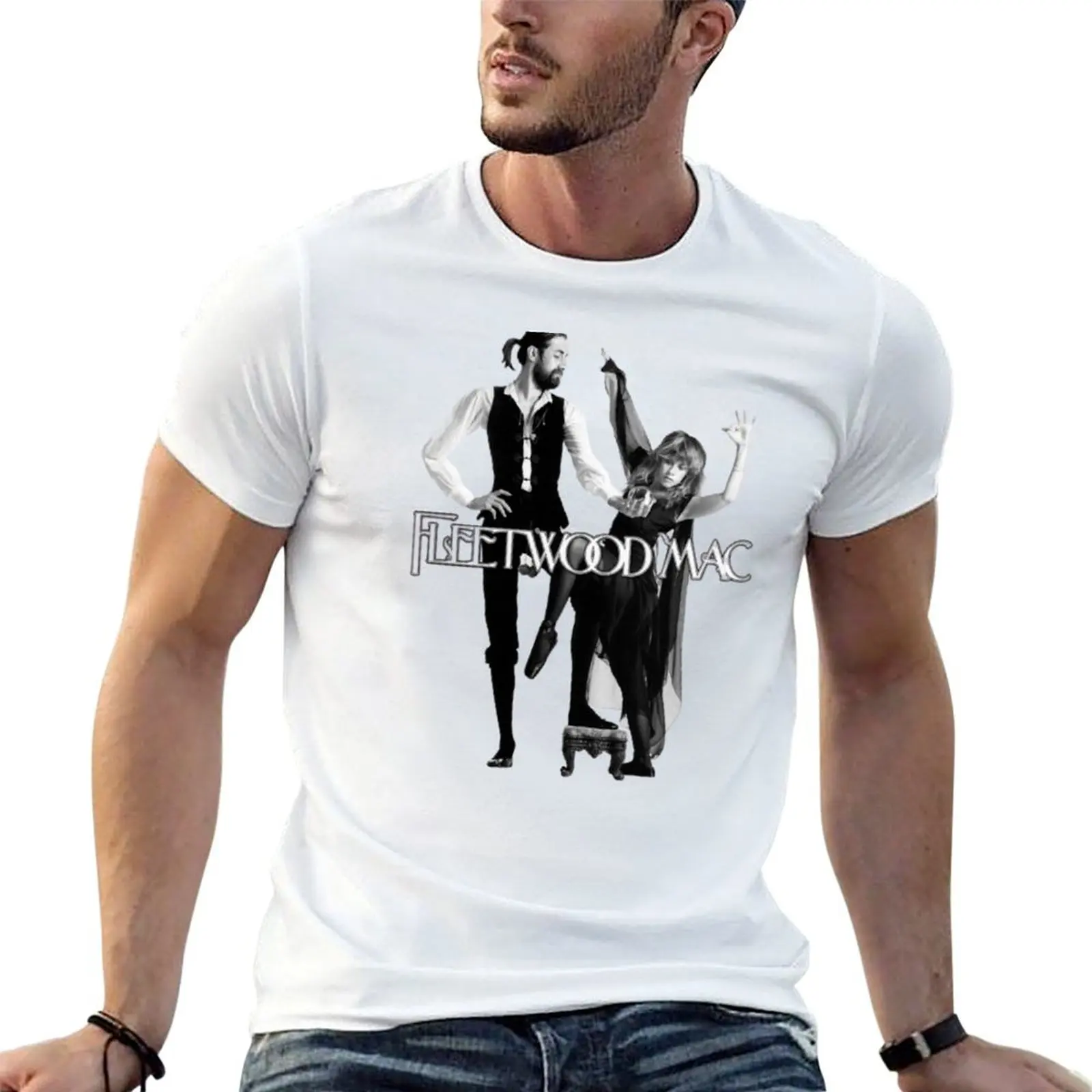 Fleetwood Mac T-shirt new edition oversizeds korean fashion plain Men's t-shirt