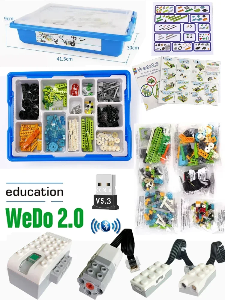 NIEUWE Technische WeDo 2.0 Core Educatieve Set Bouwstenen met Boek DIY Onderdelen 45300 Scratch 3.0 Kinderen Speelgoed Kerstcadeaus - afbeelding 2