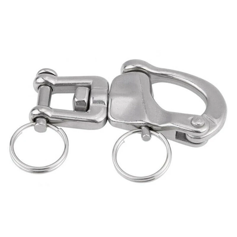 Marine Grade Panics Hook Stainless Steel Spring Shackle with Quick Locking Mechanism for Secure Connections Outdoor Use H9EE