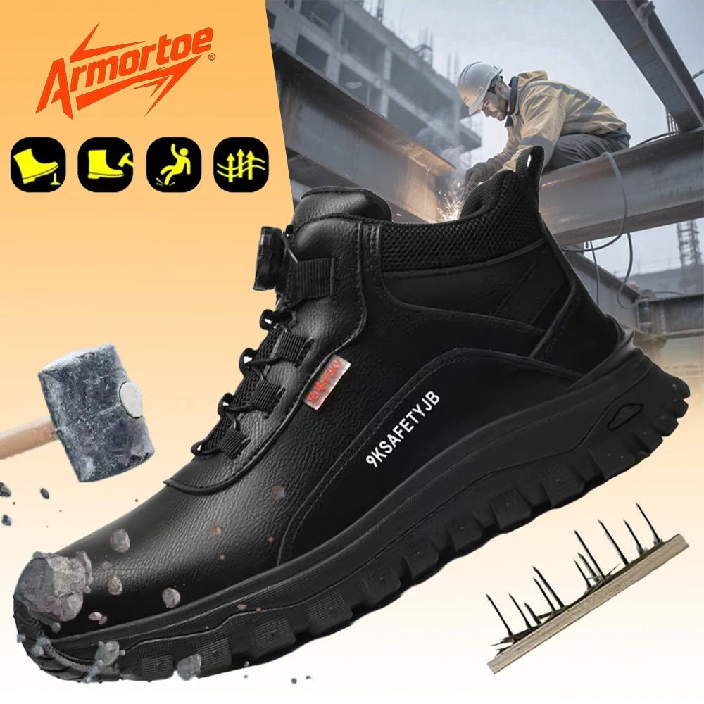 

ArmorToe Rotating Button Shoes Insulated 6KV Safety Shoes Puncture-proof Waterproof Work Shoes Indestructible #Armor2776