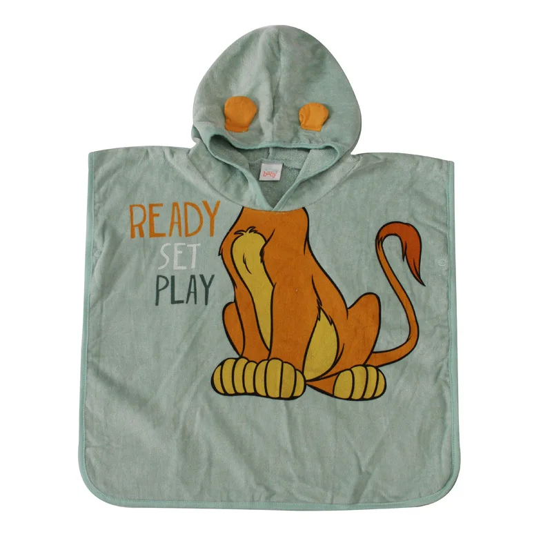 Albornoz con capucha y estampado a rayas para niños, albornoz suave para el hogar para niñas y niños, Toalla de baño absorbente para niños, albornoz de natación agradable para la piel