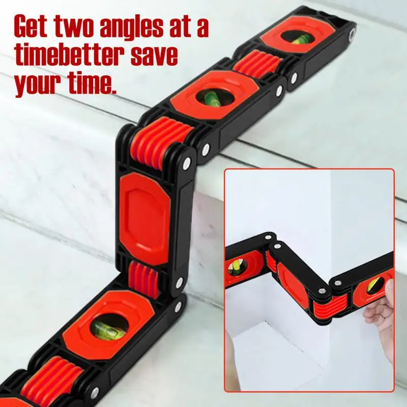 

Folding Spirit Level Magnetic Folding Multi-Angle Level for Precise Measuring Portable Folding Leveling With 3 Easy-Read Level