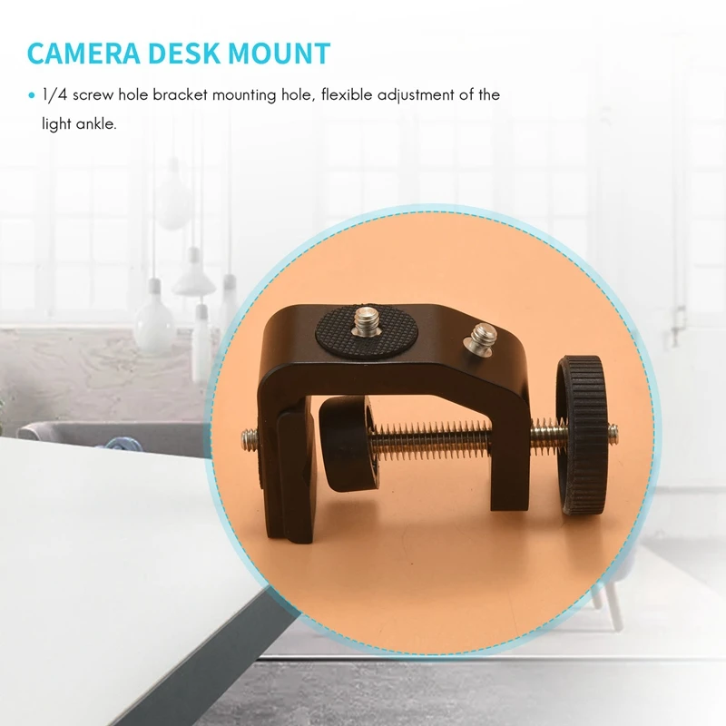 C المشبك مع المسمار قابل للتعديل منصب الكاميرا المشابك قوس سطح المكتب العالمي متعدد الوظائف للتصوير الفوتوغرافي في الاستوديو