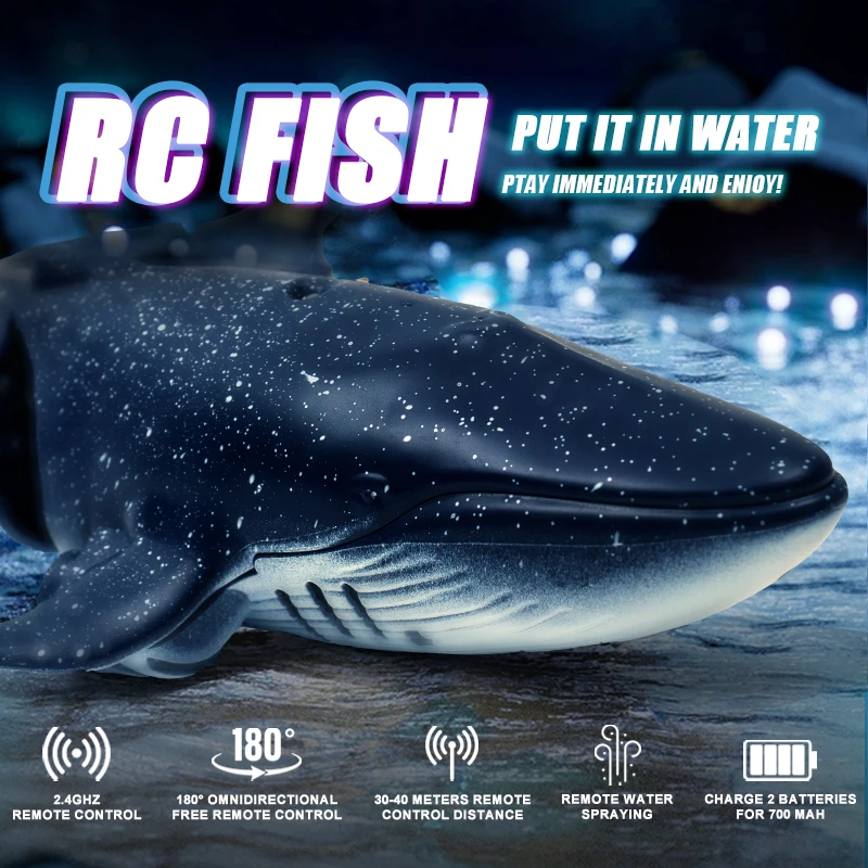 Inteligente rc tubarão spray de água baleia elétrica crianças brinquedo controle remoto crocodilo animal banheira piscina lagos elétricos crianças brinquedos presente