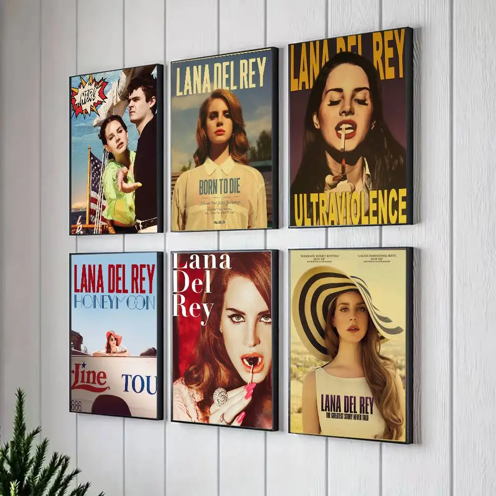 Cantante Lana Del Rey para salón, dormitorio, oficina o bar, sin marco, uso en interiores, idea de regalo perfecta, arte de pared del dormitorio.
