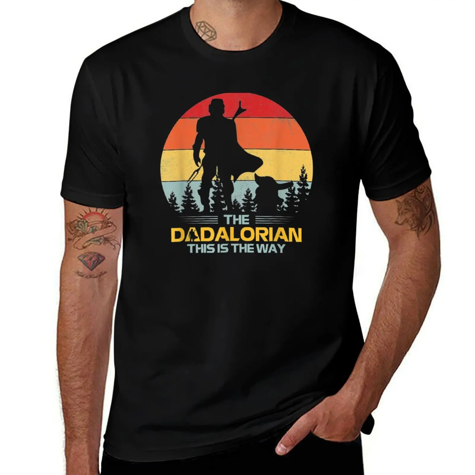 Father's Day Idea This Is The Way-Dadalorian Daddy T-Shirt for a boy essential t shirt Luxury man cotton t shirt men