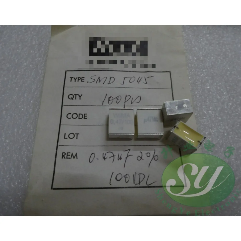 

SMD5045 0.47uF/100V 470nF u47 474 brand new SMD film capacitor