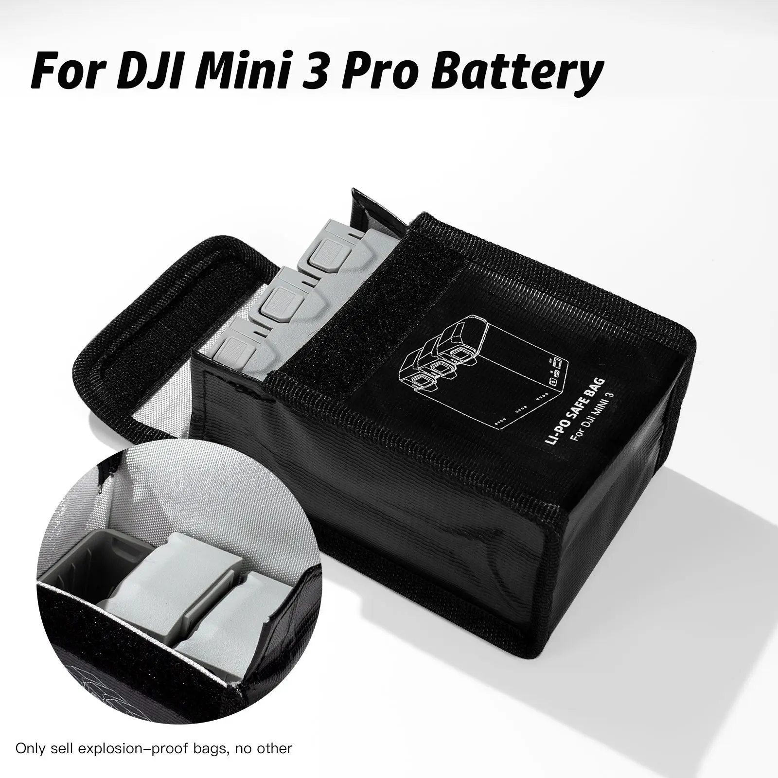 1PC Battery Protective Bag for DJI Mini 3 Pro Fireproof Battery Safe Bag Lipo Battery Bag Protector Camera Drones Accessories