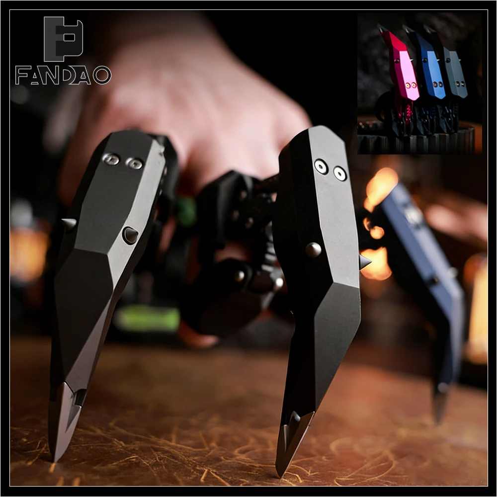 Tactical Titanium Alloy Mechanical Claw Handmade Assembly Mechanical Mech Outdoor EDC Portable Prop for Halloween CS Cosplay