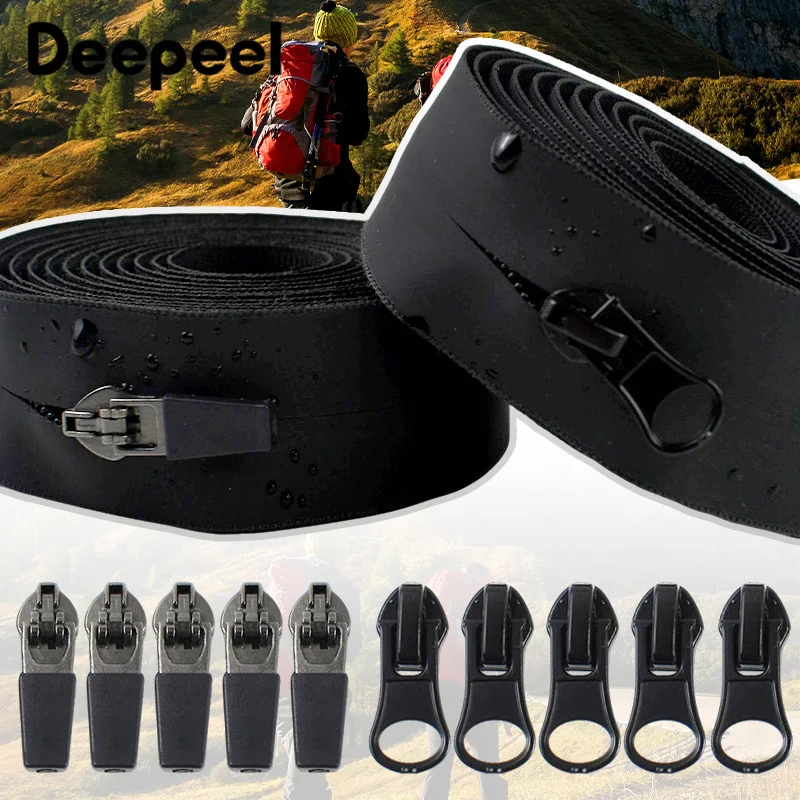 

3/5/10Meters 3#5# Waterproof Zippers Outdoor Tent Reverse Zipper Sport Clothes Invisible Zips Repair Kits DIY Sewing Accessories
