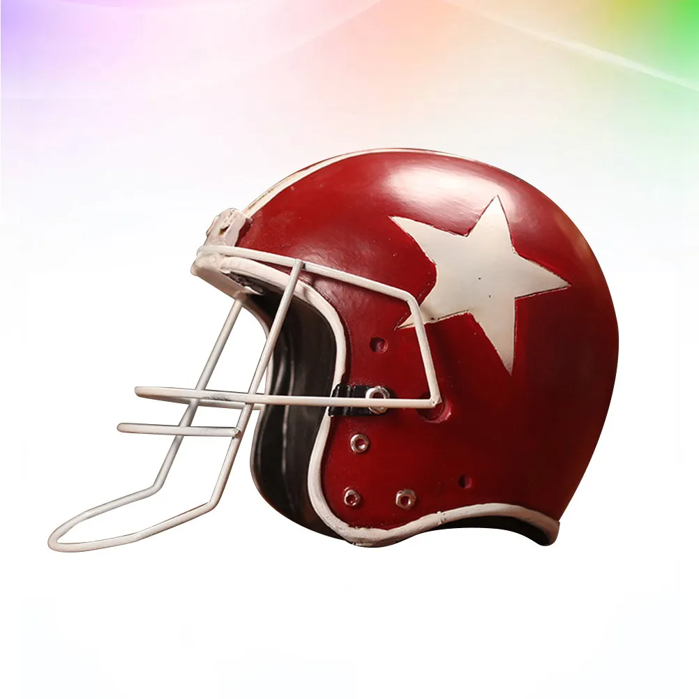 1Pcs Retro Baseball Cap Style Football Resin Adornment Eco Friendly Safe Smooth Texture Creative Gift Desktop Home Decor