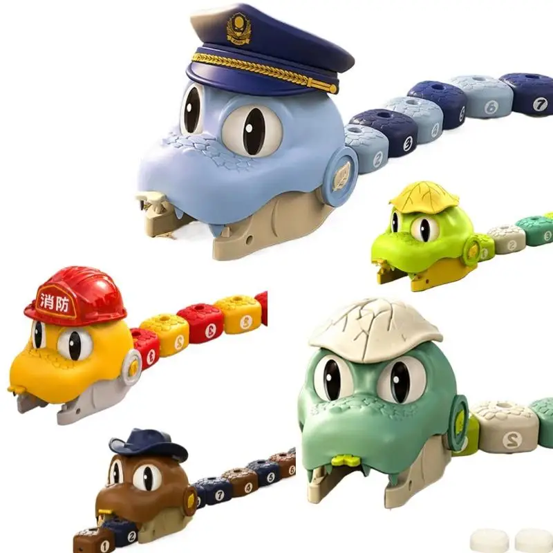 Remote Control Toy Magnetic Building Blocks RC Snake Wireless Interactive Educational Game Electric Animal Boy Gift