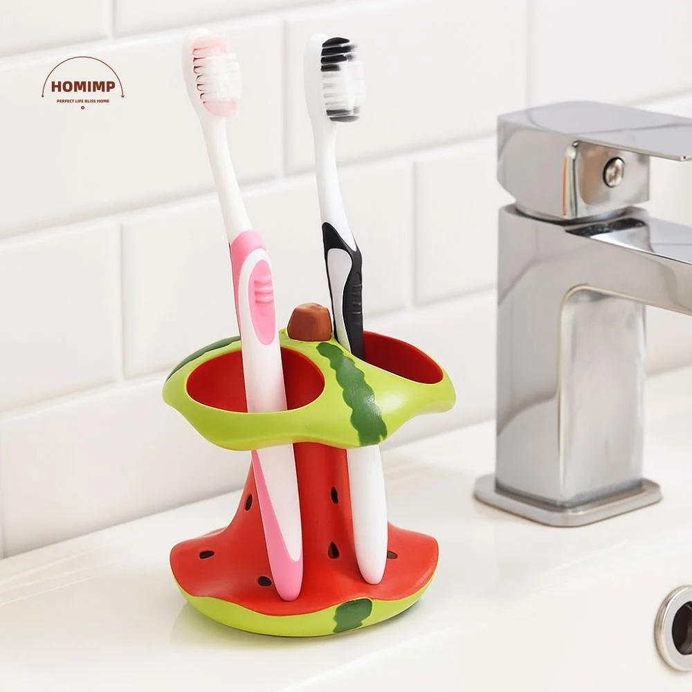

Ceramic Watermelon Toothbrush Holder 3 Holes Non Slip Toothbrush Storage Rack Space-Saving Waterproof Electric Toothbrush Holder