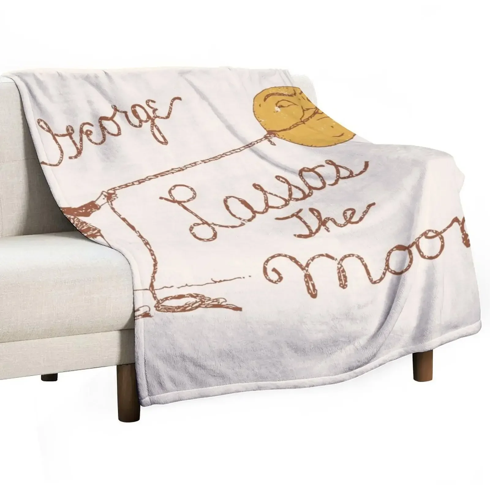 

George Lassos the Moon Throw Blanket Thins Soft Blankets