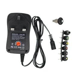 Adjustable 3-12V DC Power Supply with USB Port - Universal Multi Voltage Adapter for Worldwide Use US/EU/UK Plugs