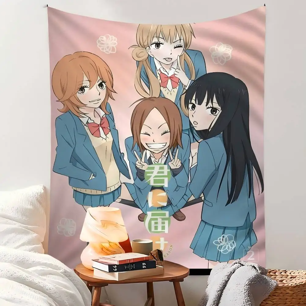 

Kimi Ni Todoke Anime Printed Large Wall Tapestry Indian Buddha Wall Decoration Witchcraft Bohemian Hippie Wall Art Decor