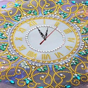 1 buah / Set Kit Jam Seni Berlian Mandala DIY untuk Bahan Kanvas Dewasa Jam Lukisan Berlian Berbentuk Khusus untuk Dinding 8 mandala berlian penjualan terbaik - №