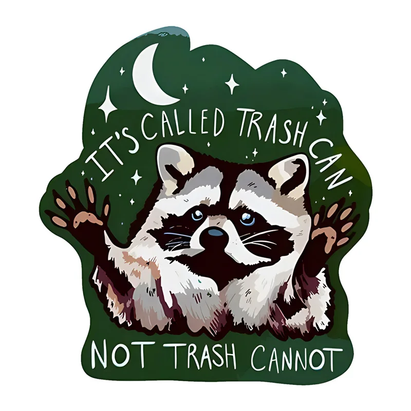 

1pc Raccoon-Themed Durable Sticker - Weatherproof & UV Resistant - Perfect for Car, Phone & Laptop - Ideal Christmas Gift