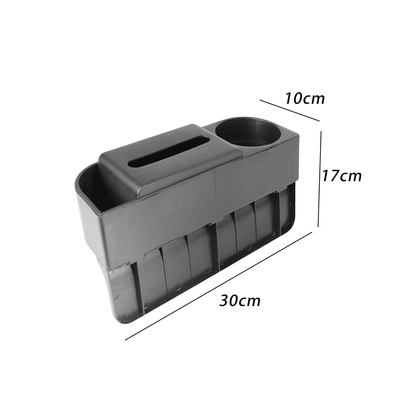 Seat Organizer Storage Box with Cup Holder Tissue Box Strong Impact Resistance