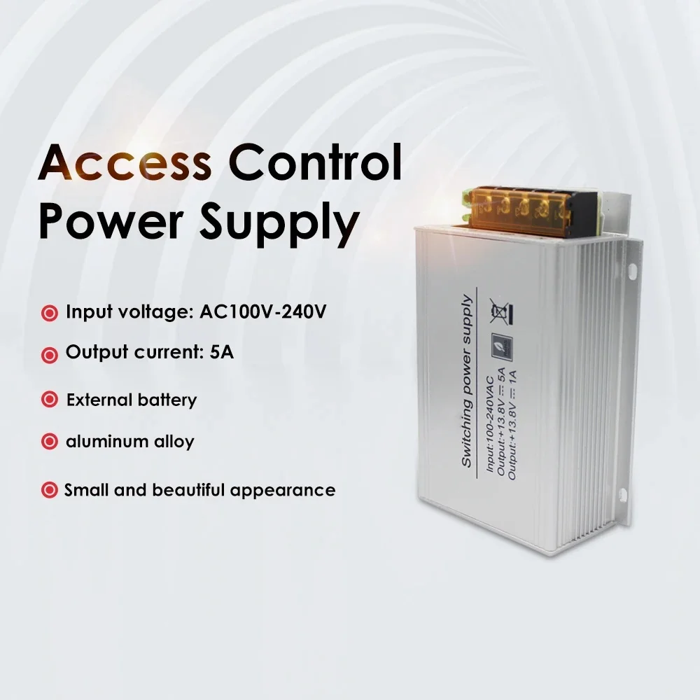 ZKT TPM005 13.8V 5A UPS Power Supply for inBIO 260 460 Access Control Box Battery Backup Electric Lock System