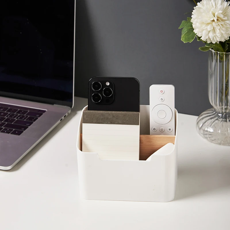 Organizador de Control remoto para TV, soporte para mesa, caja de almacenamiento de escritorio multiusos, organizador de dormitorio y sala de estar