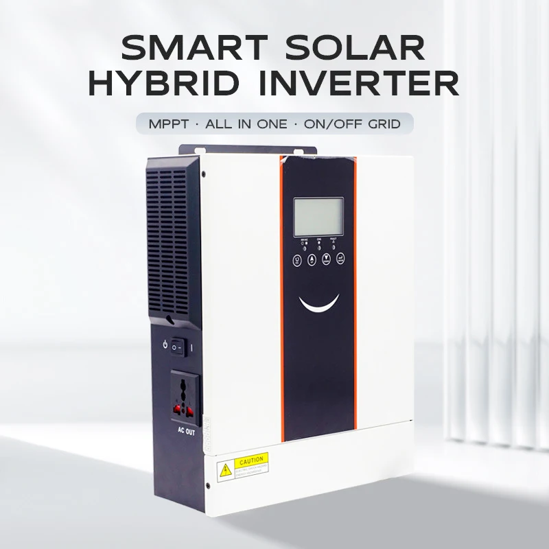 

Для домашнего использования, 1000 Вт до 10 кВт, гибридный солнечный инвертор 2 в 1, 1 кВт, чистая синусоида, ЖК-дисплей, умный контроллер для фотоэлектрических панелей