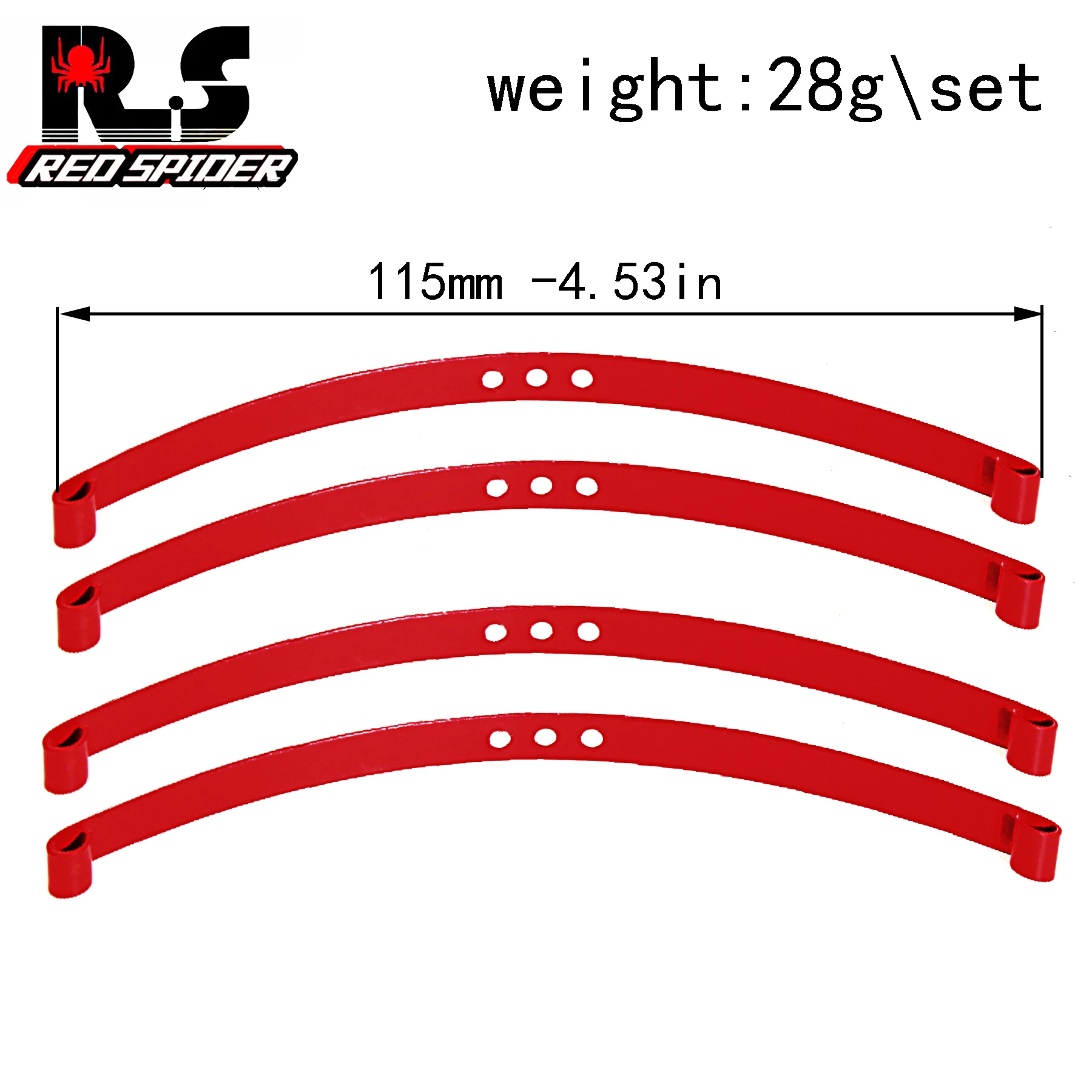 RED SPIDER Red Ultra Soft Spring Steel Plate (Z-S0570) Używany do modelu symulacyjnego 1/10 RC4WD TF2 symulacja pojazdu terenowego W182